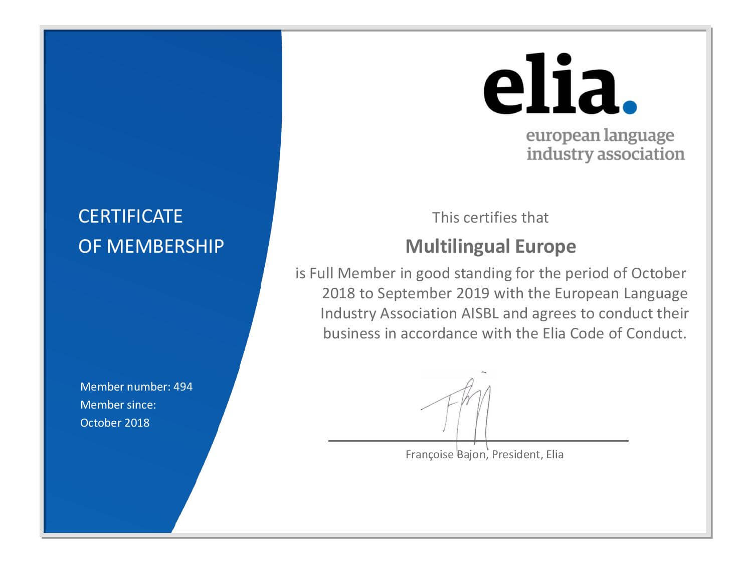 ELIA - European Language Industry Association