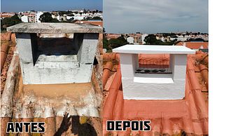 Limpeza, reparação e impermeabilização de telhados e chaminés