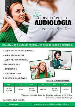 Consultório de Audiologia - Audiologista Miriam Soares